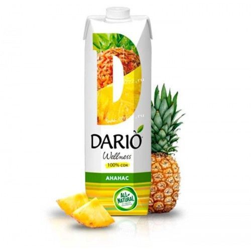 Дарио велнес сок 0,95л ананас б/сахара