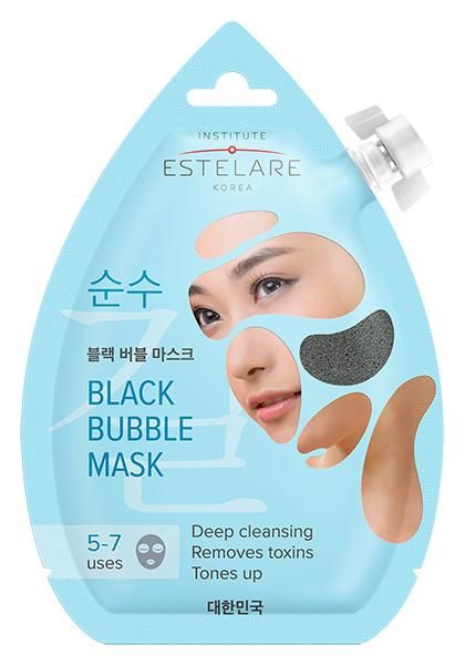 Эстеларе маска для лица 20мл черная пенящаяся очищающ.
