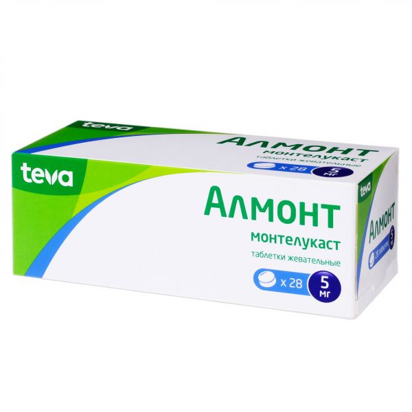 Алмонт 5мг таблетки жевательные №28 (Actavis ltd.)