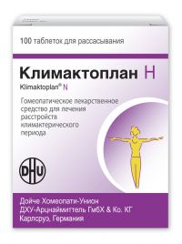 Климактоплан н таблетки для рассасывания №100 (DEUTSCHE HOMOOPATHIE-UNION DHU-ARZNEIMITTEL GMBH&CO. KG)