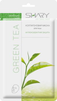 Шери маска коллагеновая для лица зеленый чай (GUANGZHOU COSMETICS MANUFACTURER CO.)