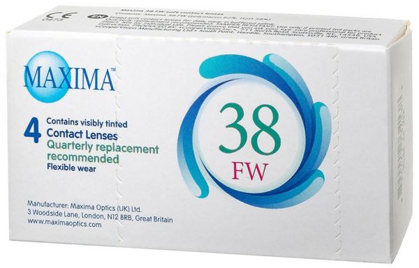 Линза контактная maxima 38 fw №4 r8.6 -4,25