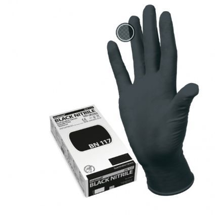 Перчатки нестерильные нитриловые bn117 пара m черные