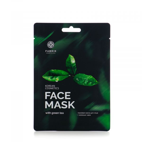 Фабрик косметолоджи маска для лица тканевая 25г зеленый чай