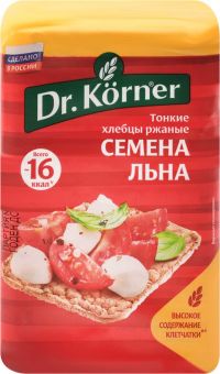 Др.корнер хлебцы ржаные 100г с семенами льна (ХЛЕБПРОМ ОАО)
