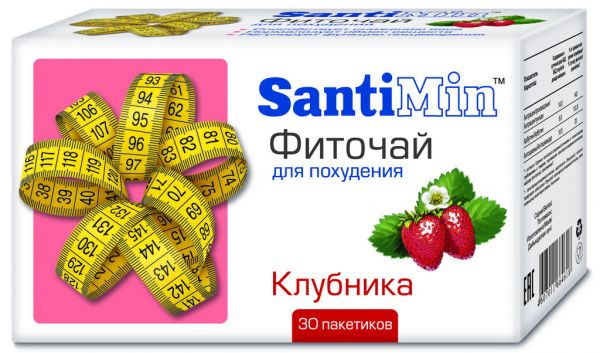 Сантимин для похудения фиточай №30 ф/п. клубника