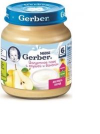 Гербер пюре 125г йогурт груша банан (GERBER PRODUCTS COMPANY)