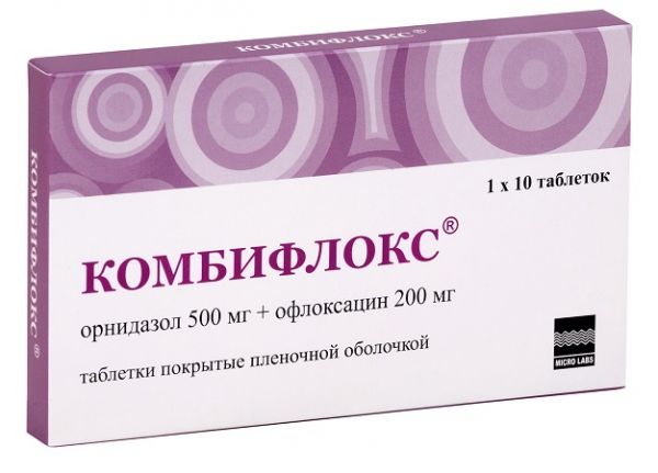 Комбифлокс 500мг+200мг таб.п/об.пл. №10 (Micro labs limited)