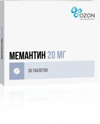 Мемантин 20мг таблетки покрытые плёночной оболочкой №30 (ОЗОН ООО)