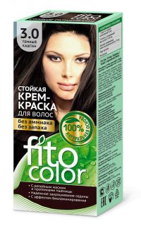 Фитоколор крем-краска для волос 115мл тон 3,0 темный каштан 4821 (ФИТОКОСМЕТИК ООО)