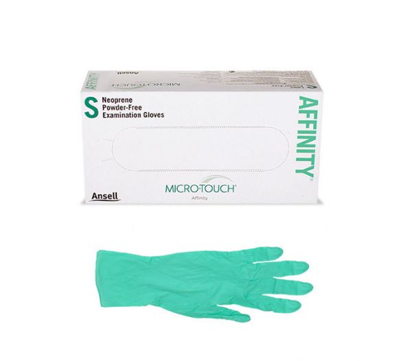 Перчатки microtouch affinity неопреновые пара зеленые m