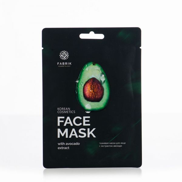 Фабрик косметолоджи маска для лица тканевая 25г экстракт авокадо