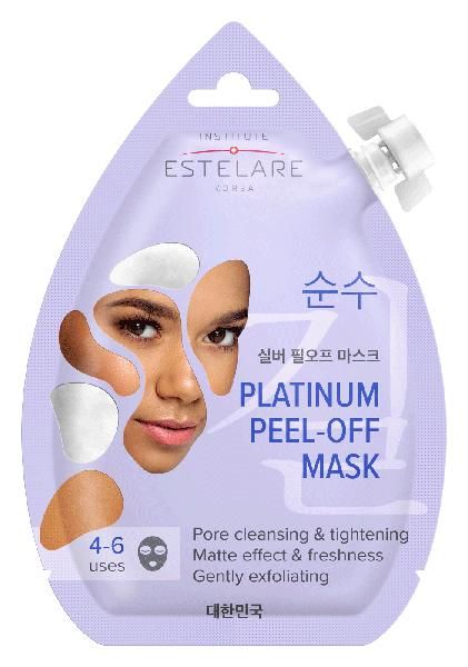 Эстеларе маска-пленка для лица 20мл платиновая матирующая