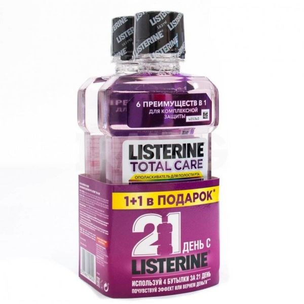Листерин ополаскиватель для полости рта total care 250мл 1+1