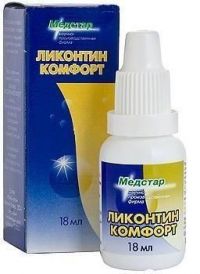 Раствор для линз ликонтин комфорт 18мл №1 флакон (МЕДСТАР НПФ ООО)
