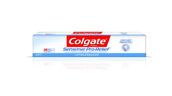 Колгейт зубная паста sensitive pro-relief 50мл отбеливающ