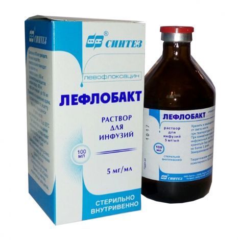 Лефлобакт (левофлоксацин) 5мг/мл 100мл р-р д/инф. №1