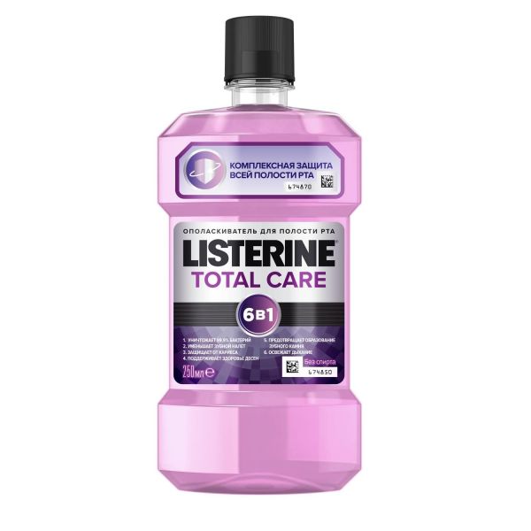 Листерин ополаскиватель для полости рта total care 250мл