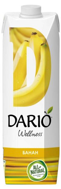 Дарио велнес нектар 0,95л банан с мякотью (САНФРУТ ООО)