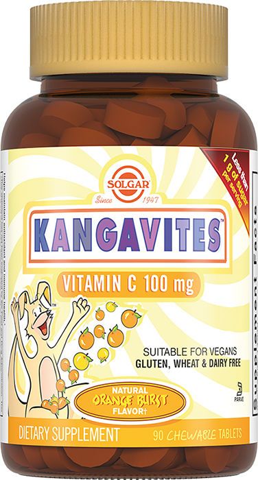 Солгар кангавитес с витамином с таб. №90 детск. апельсин