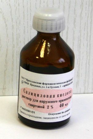Салициловая кислота 2% 40мл р-р спирт.д/пр.наружн. №1 фл.