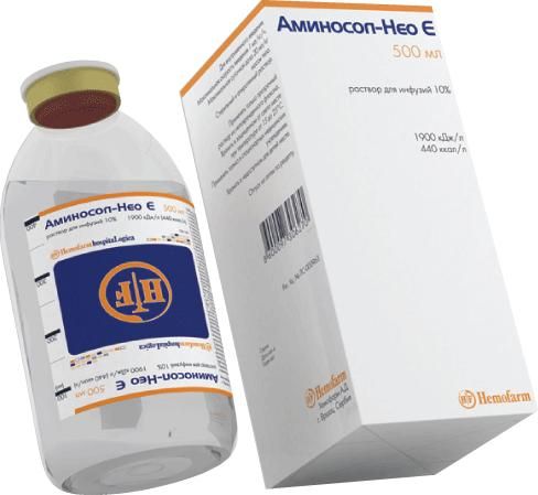 Аминосол-нео е 10% 500мл р-р д/инф. №1 флакон