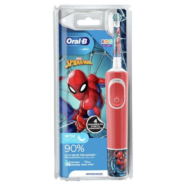 Орал би зубная щетка электрическая детская stages power spiderman с 3 лет d100.413.2к 3710
