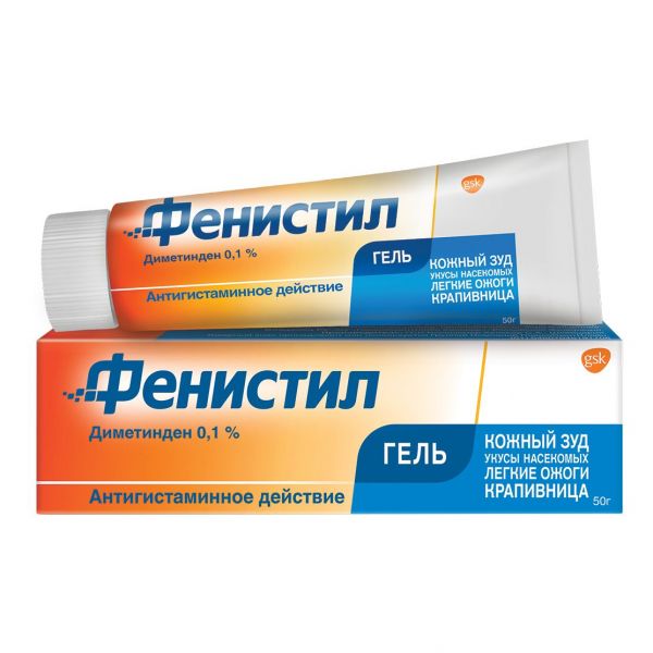 Фенистил 0.1% 50г гель для наружного применения. №1 туба (Novartis consumer health s.a.)