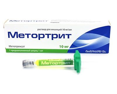 Метортрит (метотрексат) 10мг/мл 1мл р-р д/ин. шприц