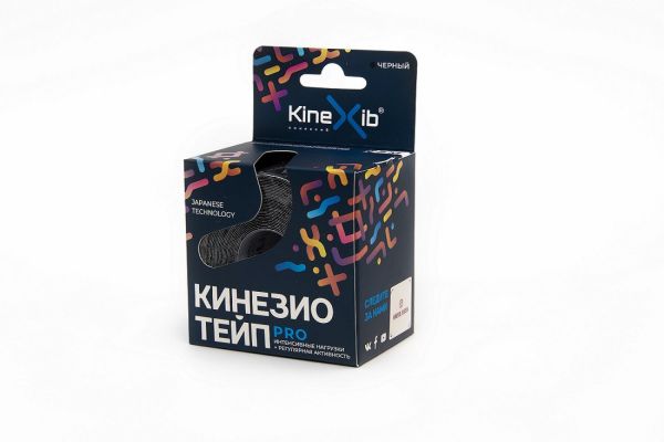 Бинт кинезио-тейп kinexib pro 5*500см черный