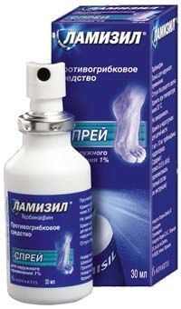 Ламизил 1% 30мл спрей для наружного применения. №1 флакон-распылитель (DELPHARM LILLE S.A.S.)