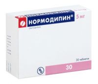 Нормодипин 5мг таблетки №30 (GEDEON RICHTER PLC./ ГЕДЕОН РИХТЕР-РУС АО)