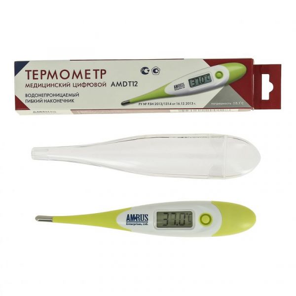 Термометр amdt-12 электронный гибкий наконечник влагонепроницаемый