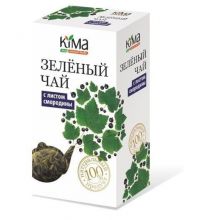 Кима чай зелёный байховый листовой высшего сорта 75г с листом черн.смор. (ФИРМА КИМА ООО)