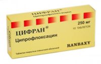 Цифран 250мг таблетки покрытые плёночной оболочкой №10 (RANBAXY LABORATORIE LIMITED)