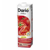 Дарио велнес сок томатный 1л с морск.солью с 3 лет (САНФРУТ ООО)