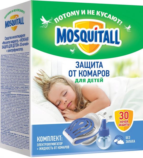 Москитол нежная защита 30 30 ночей +фумигатор +крем
