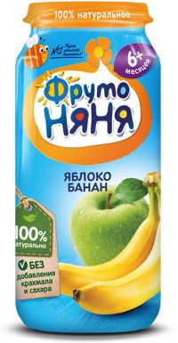 Фрутоняня пюре 250г яблоко банан (ЛЕБЕДЯНСКИЙ ОАО)