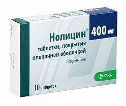 Нолицин 400мг таблетки покрытые плёночной оболочкой №10
