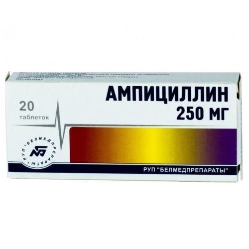 Ампициллина тригидрат 250мг таблетки №20