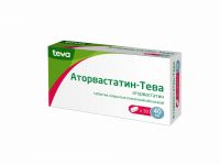 Аторвастатин-тева 40мг таблетки покрытые плёночной оболочкой №30 (TEVA PHARMACEUTICAL INDUSTRIES LTD.)