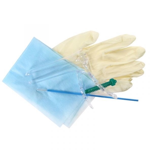 Набор гинекологический стерильный тип 4 пеленка+перчатки +зеркало +цитощетка