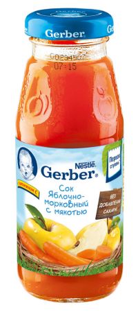 Гербер сок 175мл яблоко морковь (GERBER PRODUCTS COMPANY)