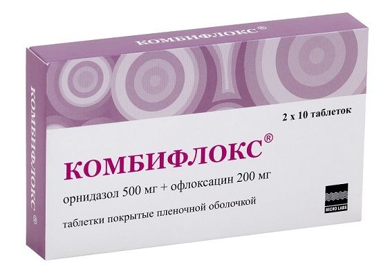 Комбифлокс 500мг+200мг таблетки покрытые плёночной оболочкой №20 (Micro labs limited)