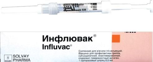 Инфлювак вакцина гриппозная 0,5мл сусп.д/ин.в/м. п/к. №1 шприц