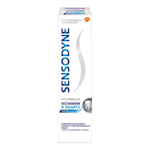 Сенсодин зубная паста восстановление и защита отбеливающая 75мл (Smithkline beecham consumer healthcare)