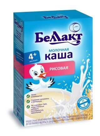 Беллакт каша молочная 200г /250г рис