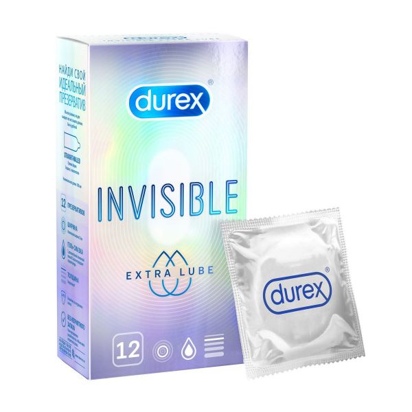 Презерватив durex №12 invisible extra lube